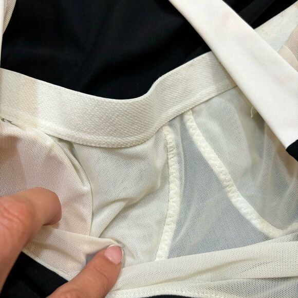 Athleta‎ Ladies Color Block Swim Dress Black and White Size XL - Picture 12 of 14